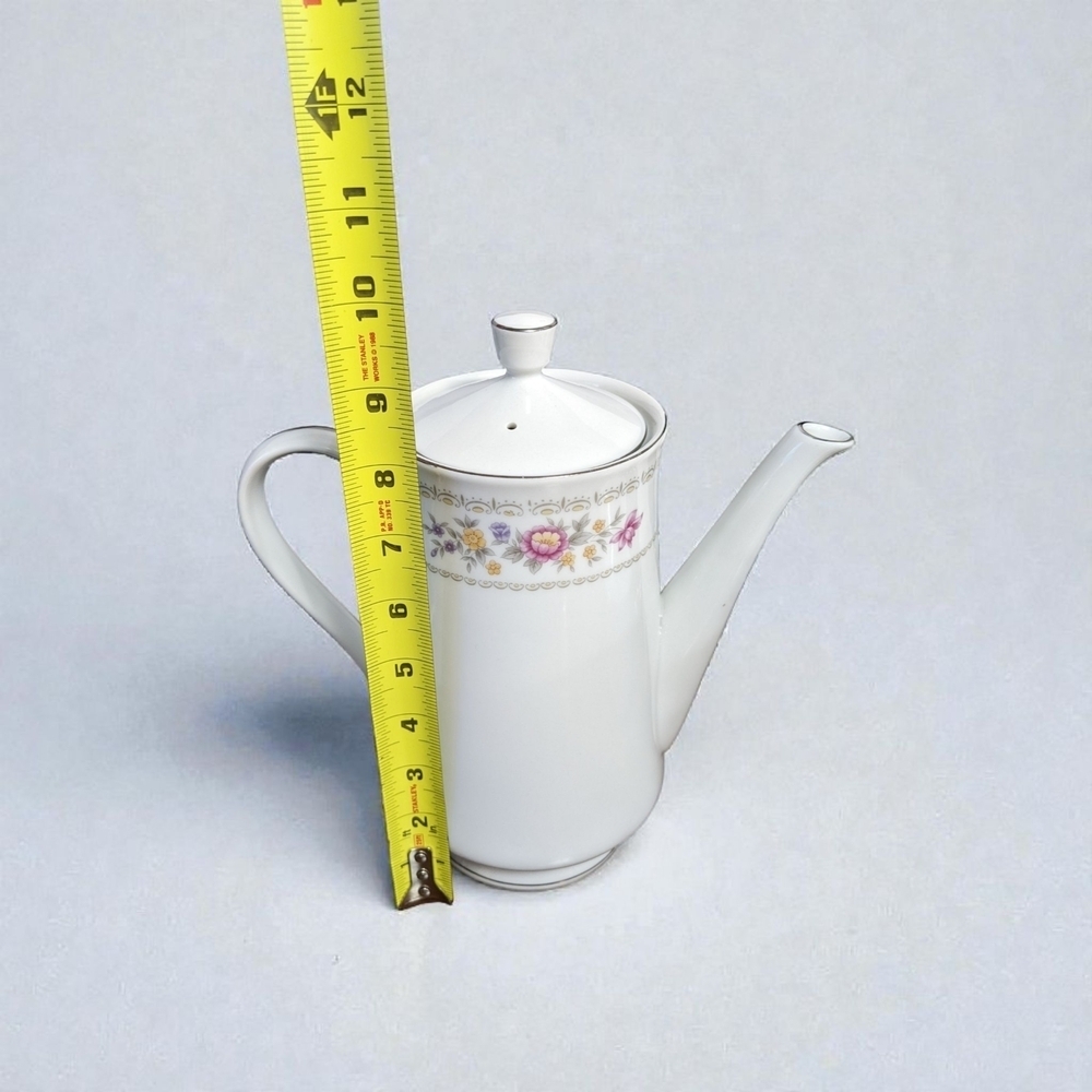 Royal Sealy Fine China "Fantasy" Coffee Pot/Sugar/ Creamer/ Cups Set - Picture 4 of 8